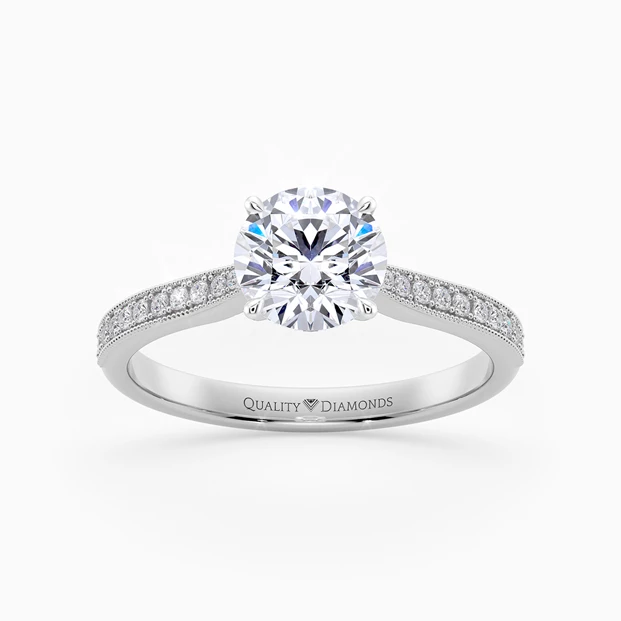 Diamond Set Round Brilliant Beau Diamond Ring in Platinum