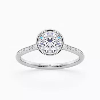 Diamond Set Round Brilliant Carina Diamond Ring in Platinum