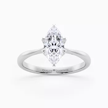 Marquise Six Claw Bellezza Diamond Ring in Platinum