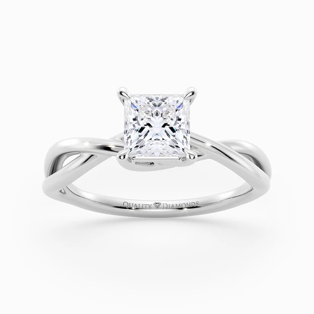 Princess Grazia Diamond Ring in Platinum