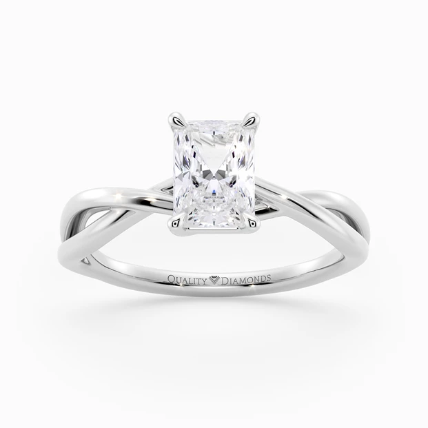 Radiant Grazia Diamond Ring in Platinum