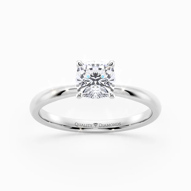 Cushion Mirabelle Diamond Ring in Palladium