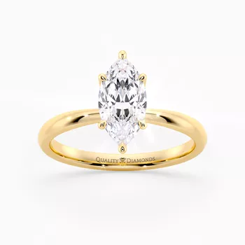 Marquise Mirabelle Diamond Ring in 9K Yellow Gold