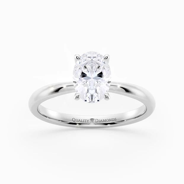 Oval Mirabelle Diamond Ring in Palladium
