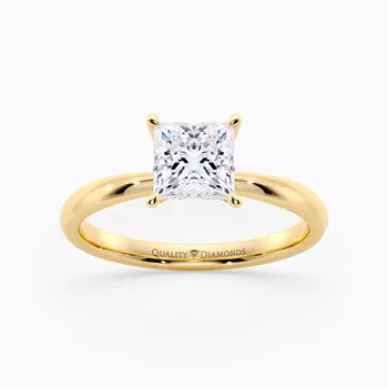 Princess Mirabelle Diamond Ring in 9K Yellow Gold