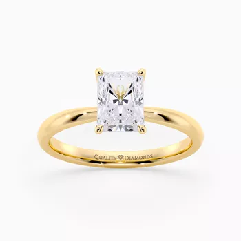 Radiant Mirabelle Diamond Ring in 9K Yellow Gold