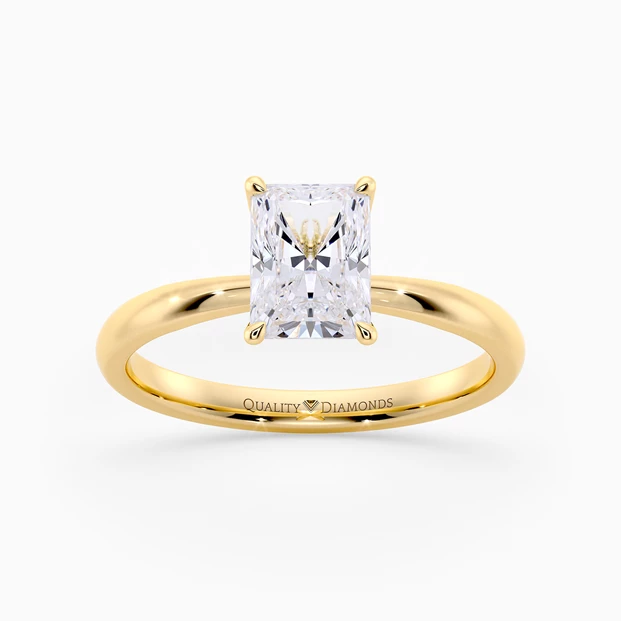 Radiant Mirabelle Diamond Ring in 9K Yellow Gold
