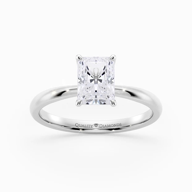 Radiant Mirabelle Diamond Ring in Platinum