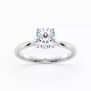 Round Brilliant Mirabelle Diamond Ring in 18K White Gold