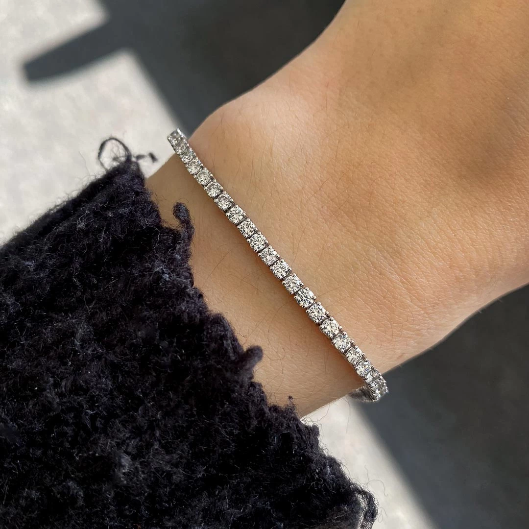 3ct Lab-Grown Tennis Bracelet in 9K White Gold