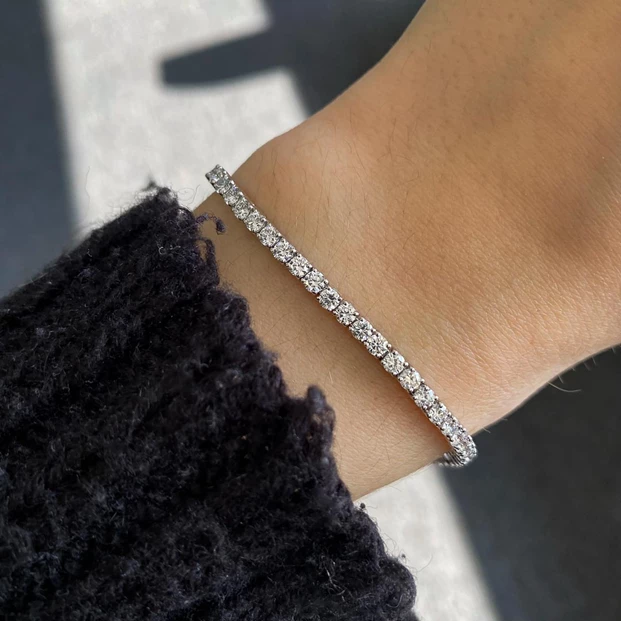 4ct Lab-Grown Tennis Bracelet in 9K White Gold