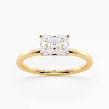 Radiant Amada Diamond Ring in 9K Yellow Gold