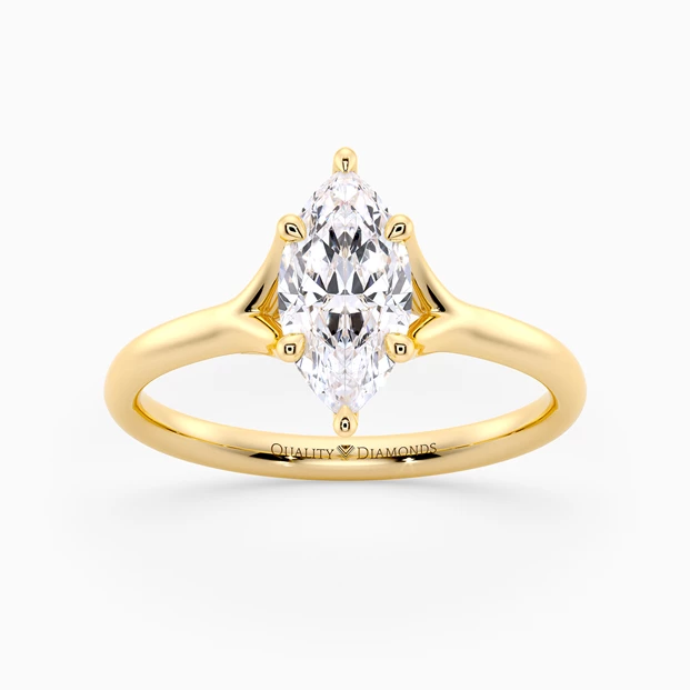 Marquise Aurelia Diamond Ring in 18K Yellow Gold
