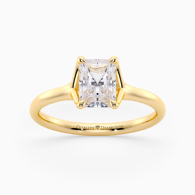 Radiant Aurelia Diamond Ring in 18K Yellow Gold