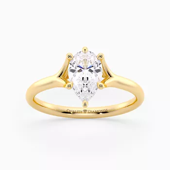 Pear Aurelia Diamond Ring in 18K Yellow Gold