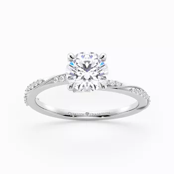 Diamond Set Round Brilliant Aracelli Diamond Ring in Platinum