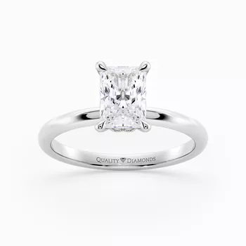Radiant Cuore Diamond Ring in Platinum 950