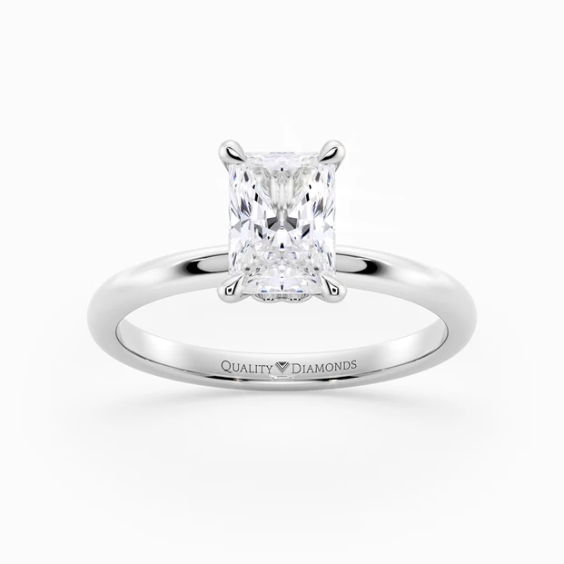 Radiant Cuore Diamond Ring in Platinum 950