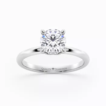 Round Brilliant Cuore Diamond Ring in Platinum