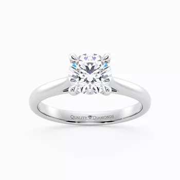 Diamond Set Round Brilliant Romantico Diamond Ring in Platinum