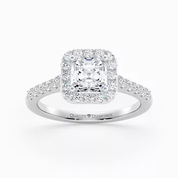 Diamond Set Asscher Bijou Diamond Ring in Platinum