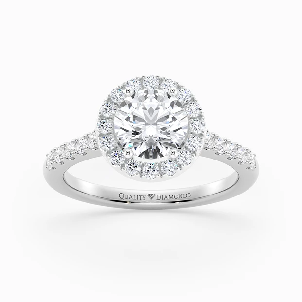 Diamond Set Round Brilliant Bijou Diamond Ring in 18K White Gold