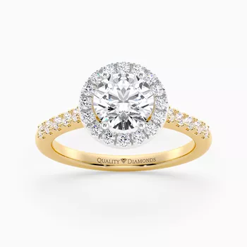 Diamond Set Round Brilliant Bijou Diamond Ring in 18K Yellow Gold