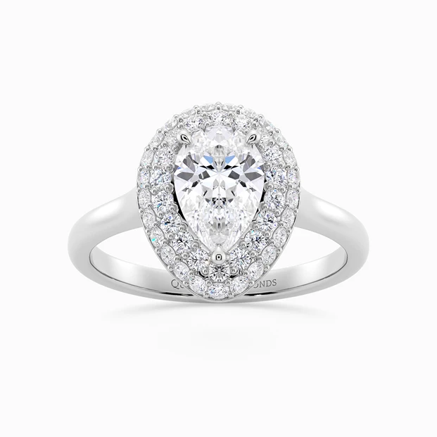 Diamond Set Pear Eclat Diamond Ring in Platinum