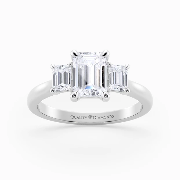 Emerald Trilogy Nayeli Diamond Ring in Palladium 950
