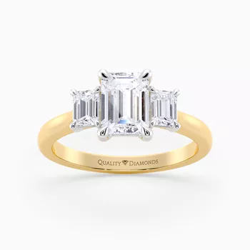 Emerald Trilogy Nayeli Diamond Ring in 18K Yellow Gold