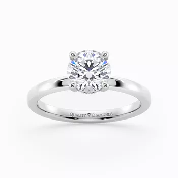 Diamond Set Round Brilliant Kala Diamond Ring in Platinum