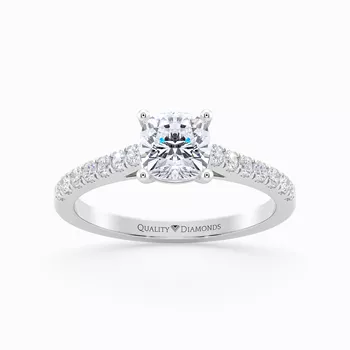 Diamond Set Cushion Milena Diamond Ring in Platinum