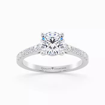 Diamond Set Round Brilliant Milena Diamond Ring in Platinum