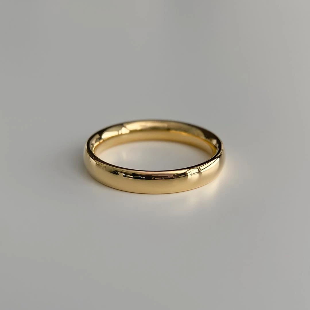 18K Yellow Gold 3mm Traditional Court Medium Weight Wedding Ring