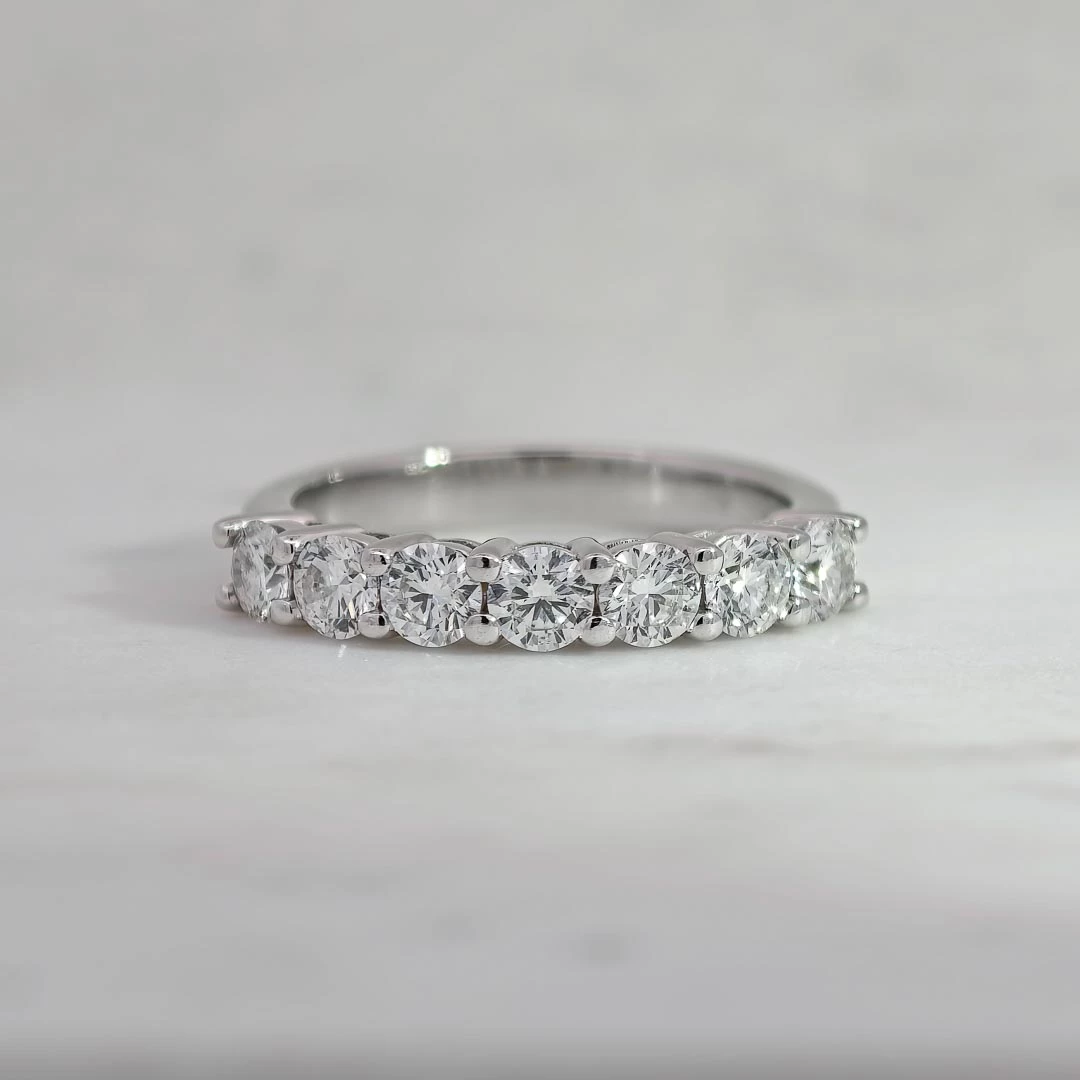 Platinum 7 Stone Diamond Ring