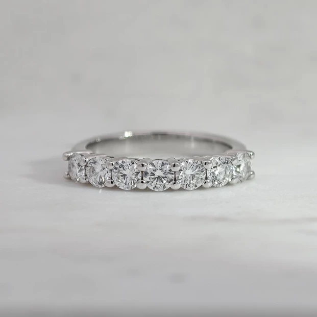Platinum 7 Stone Diamond Ring