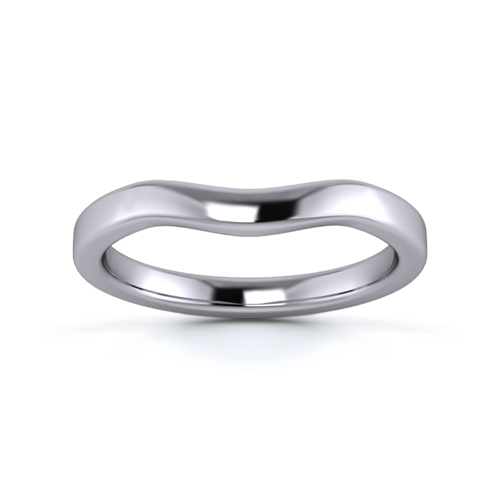 18K White Gold 2.2mm Gentle Wave Wedding Ring