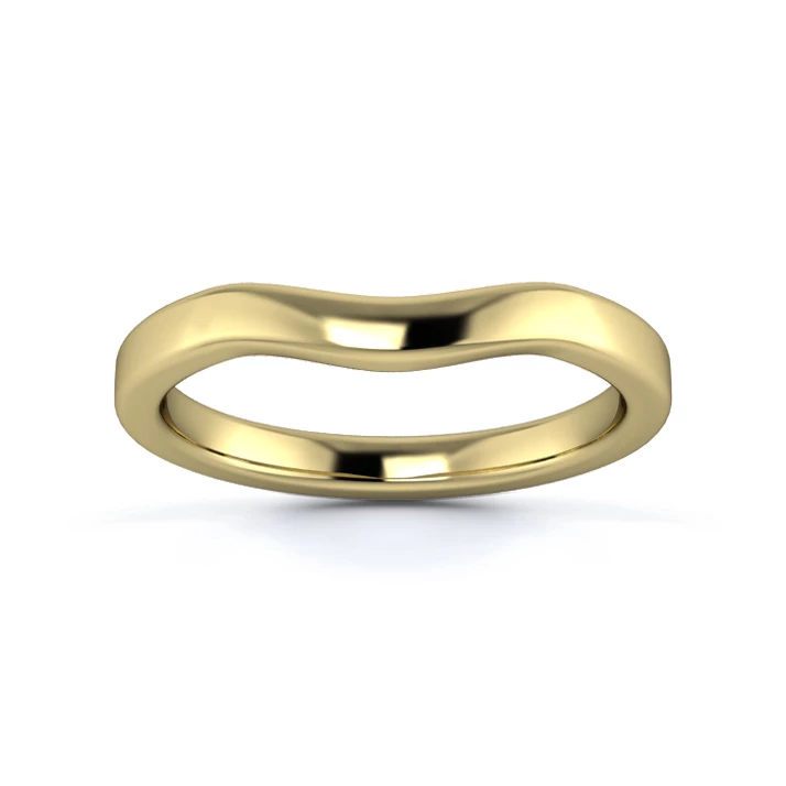 18K Yellow Gold 2.2mm Gentle Wave Wedding Ring