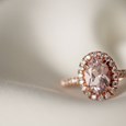 Rose Gold Halo Rings
