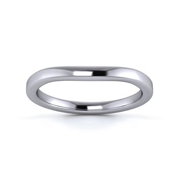 Palladium 950 2mm Slight Wave Wedding Ring
