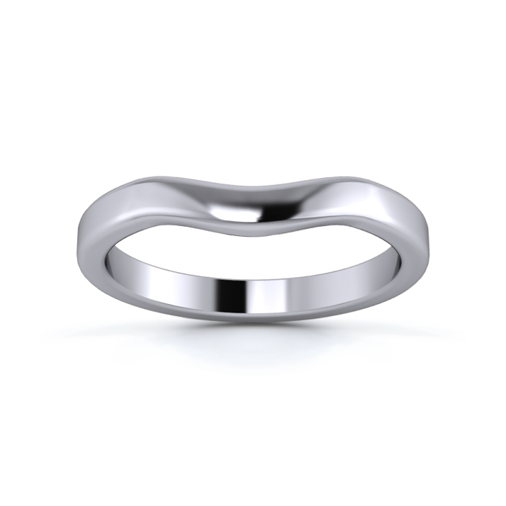 Palladium 950 2.5mm Gentle Wave Wedding Ring