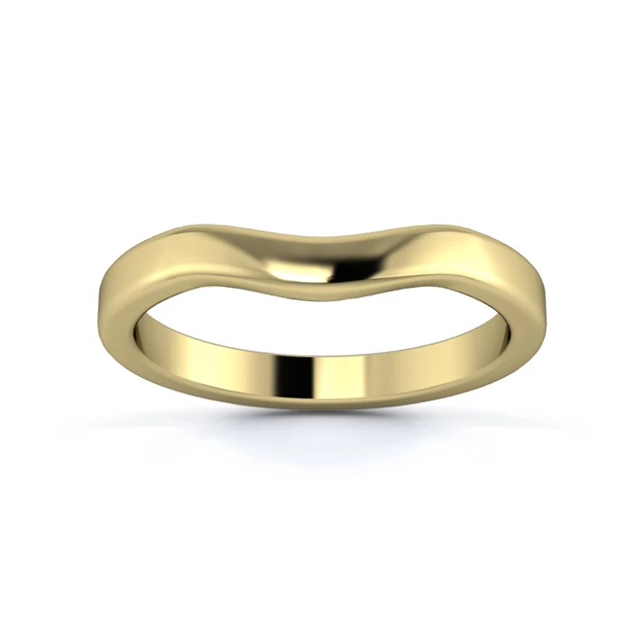 18K Yellow Gold 2.5mm Gentle Wave Wedding Ring