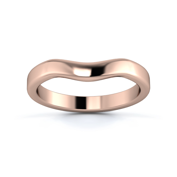 18K Rose Gold 2.7mm Gentle Wave Wedding Ring
