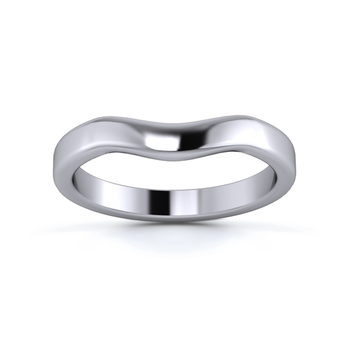 18K White Gold 2.7mm Gentle Wave Wedding Ring
