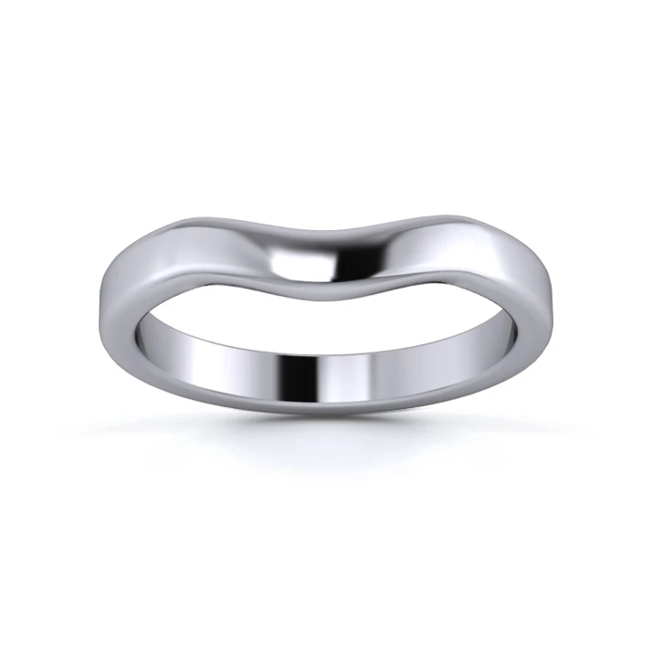 Platinum 950 2.7mm Gentle Wave Wedding Ring