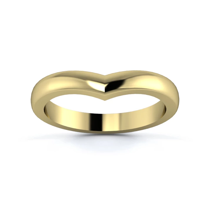 18K Yellow Gold 2.7mm Wishbone Wedding Ring