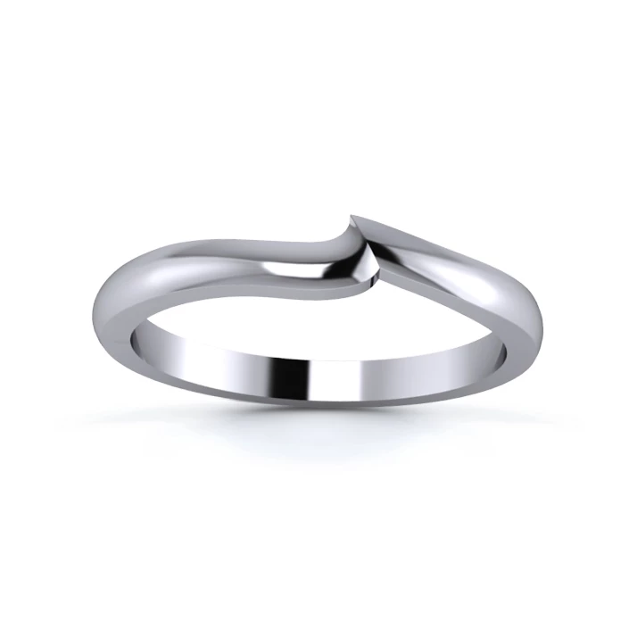 18K White Gold 2mm Fitted Wedding Ring