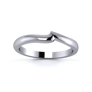 18K White Gold 2mm Fitted Wedding Ring