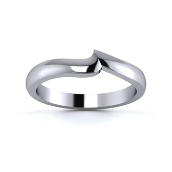 Platinum 950 2.5mm Fitted Wedding Ring