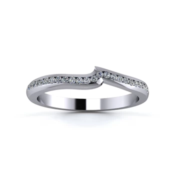 Platinum 2mm Fitted Half Channel Diamond Set Ring